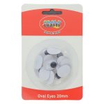 Crazy Craft Oval Wiggle Eyes 20MM 15PC
