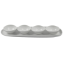 Omada - Irregular Plate With 4 Bowls White
