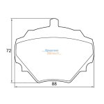 Stone Brake Pad Set Rear SP16600