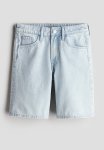 Keith Haring X : Loose Fit Denim Shorts - Pale Denim Blue