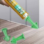 3 6PCS Caulk Nozzle Silicone Applicator Caulk Tool Scraper Applicator Silicone Grout Caulking Tool Sealant Nozzle Epoxy Piston A