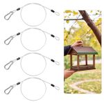 M Meterxity 4-PACK Bird Feeder Hanger With Snap Clip 60CM 24 In 304 Stainless Steel Cable Chain Wire For Hanging Bird Feeders ba