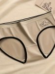 1PC Seamless Contrast Trim Bear Print Briefs Simple Comfy Breathable Stretchy Intimates Panties Women's Lingerie & Underwear