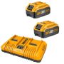 Ingco - Fast Intelligent Dual Charger With 4 X 5.0AH Batteries