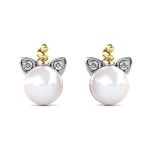 DESTINY Unicorn Pearl Earrings With Swarovski Crystals