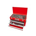 : 166PC 1 4" 3 8" & 1 2" Dr. 3-DRAWER Chest Bolt-fit Socket & Tool Set - T52722