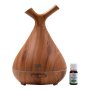 Crystal Aire Sapling Dual Nozzle LED Ultrasonic Aroma Diffuser With 10ML Peppermint Essential Oil