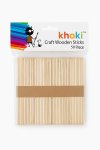 Khokhi Craft Wooden Sticks 50 Piece Pack Ice Cream Sticks