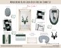Cot Duvet Bedding – Monochrome Black Green Buck African Combo Set