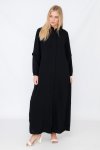 Ezzah Black Long Sleeve Maxi Dress With Pockets & Removable Hoodie