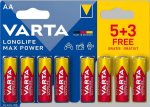 Varta Longlife Power Alkaline Aaa 8 PC Batteries