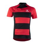 Junior Practice Rugby Jersey With Insets - Black red