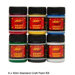 Craft Acrylic Paint 6 X 50ML Set