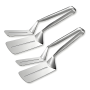 2PCS Silver Stainless Steel Spatula Tongs Set For Kitchen/cooking