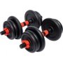 Cast Iron Dumbbell 25MM Dia Dia Set 20KG - Silver