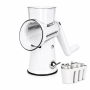 Rotary Cheese And Vegetable Grater Manual Hand-crank Drum Slicer White