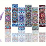 Diy Mandala Diamond Painting Bookmark Kits For Adults - Flower Themed Crystal Rhinestone Embroidery Special Shaped Irregular Dia