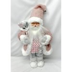 Pink Santa With Lantern 30CM