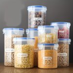 1PC Airtight Food Storage Jar For Refrigerator - Ideal For Cereals Sugar Flour Rice Nuts Snacks And Kitchen Supplies - Keeps Foo