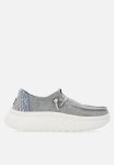 Wendy Peak Chambray Woven Slip-on - Grey