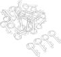 20PCS Silver Key-shaped Paper Clips Metal Bookmark Clips Wire Fasteners