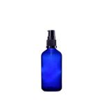 10ML Blue Glass Aromatherapy Bottle With Serum Pump - Black 18 410