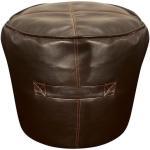 Pleather Ottoman Bitter Choc