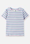 Cotton On Raya Rib Baby Tee - Rainbow Sky Stripe