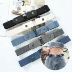Canvas Adjustable Elastic Waist Band Invisible Belt Buckle-free Belts For Women Men Jean Pants Dress No Buckle Easy To Wear