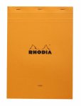 Rhodia Orange Head Stapled Pad Grid A4