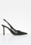 Soiree Slingback Court - Black Moc Croc