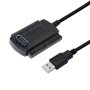 USB To Sata Ide Converter Cable Adapter USB 2.0 To 2.5/3.5/5.25-INCH Ide And Sata Adapter Cable Three Way 54.86CM/BLACK .