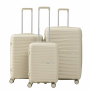 Unbreakable 3-PCS Abshard Shell Double Zip Suitcase Set-lightweight&durable