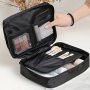 Solid Color Zipper Cosmetic Storage Bag Versatile Carry On Pouch Lightweight Versatile Makeup Organizer