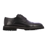 Cap-toe Lug Derby Shoes -black