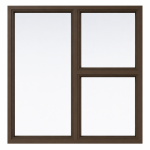 Window Aluminium 26MM Budget 1.2 X 1.2 Brz PTT1212
