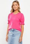 Puff Sleeve Top - Pink