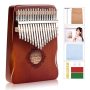 Kalimba Thumb Piano 17 Keys Portable Mbira Finger Piano Easy To Learn Musical Instrument Gift For Kids And Adult Beginners BROWN1