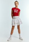 Tiered Skirt - White