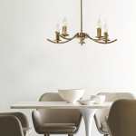 Catalonia Five Light Metal Chandelier Gold Or Black - Black