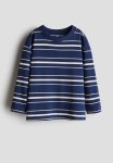 Long-sleeved T-Shirt - Navy Blue striped