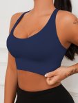 Women's Solid Color Sports Bra Adjustable Push Up Comfortable Breathable Shockproof Yoga Fashion