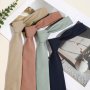 Slim 6.1 Cm Hand-Tied Narrow Tie - Men'S Fashion Solid Color Polyester Woven Fabric