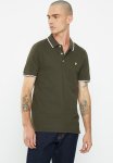 Tipped Polo Shirt - Olive white