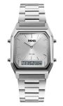 Gosasa Women's Digital Sports Watch Outdoor Stainless Steel Band Electronic Waterproof Square LED Women's Wristwatch Silver