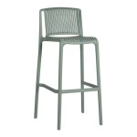 Billie Outdoor Indoor Bar Stool Black White Taupe - Taupe