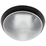 Round Bulkhead IP20 Black white 1X15W Es Cfl