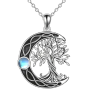 Moonroot Tree Of Life Crescent Pendant Necklace