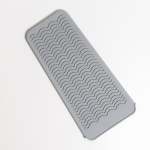 Silicone Travel Pouch And Heat Mat For Hair Styling Tools - Grey