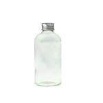 200ML Clear Glass Generic Bottle With Aluminium Screw Cap - Silver 28 410